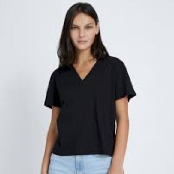 7 for all mankind vneck blouse size Small - Picture 2 of 7